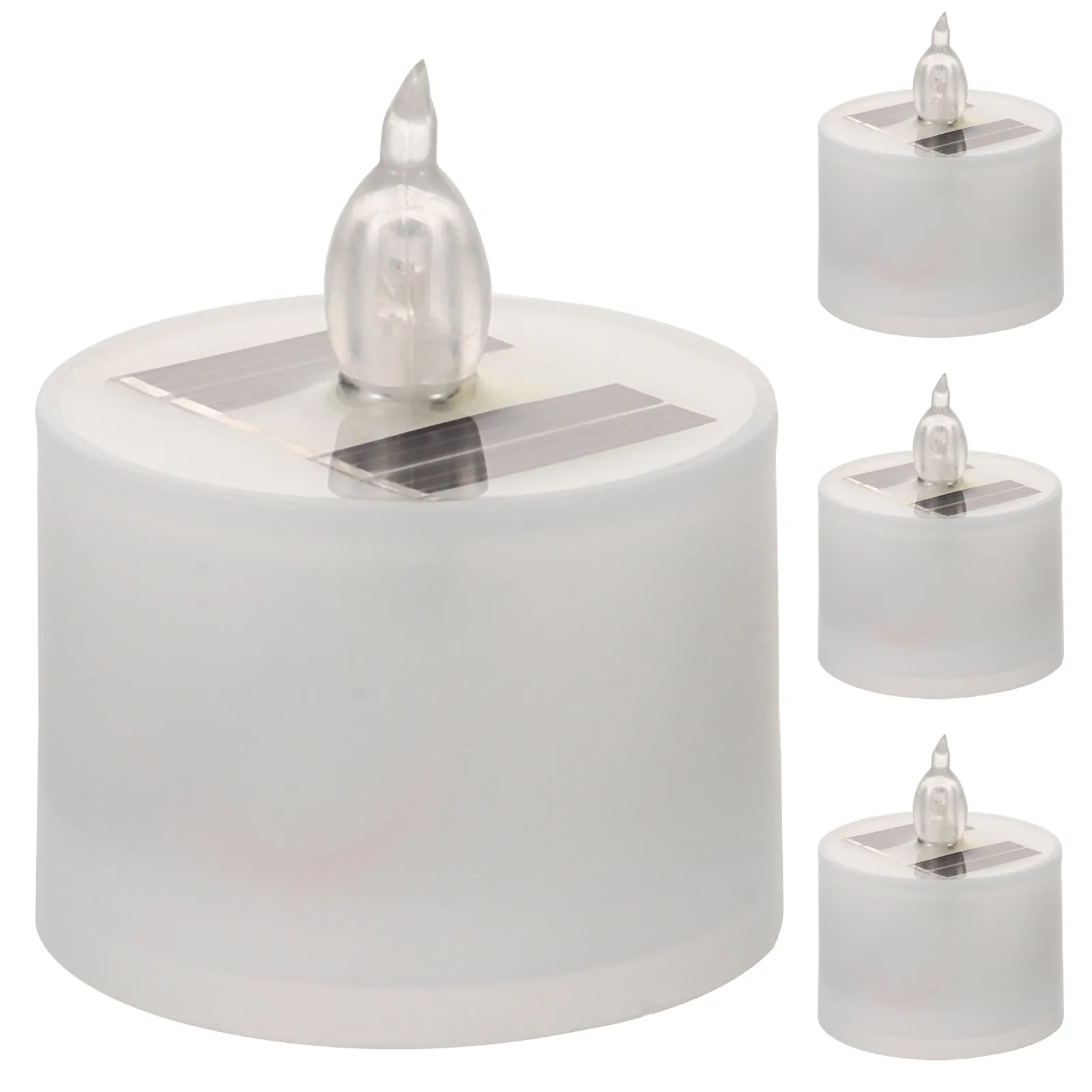 야외 정원 파티 장식 크리스마스 LED 양초에 대 한 4pcs 태양 빛 방수 LED 차 빛 램프