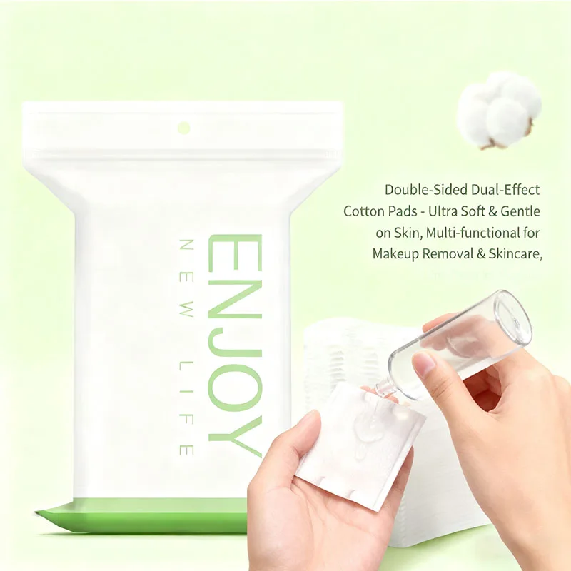 50/100/1080 個 100% コットン メイク落としパッド - 両面テクスチャ、強力な吸収力、肌に優しく、優しいフェイシャルクレンジング