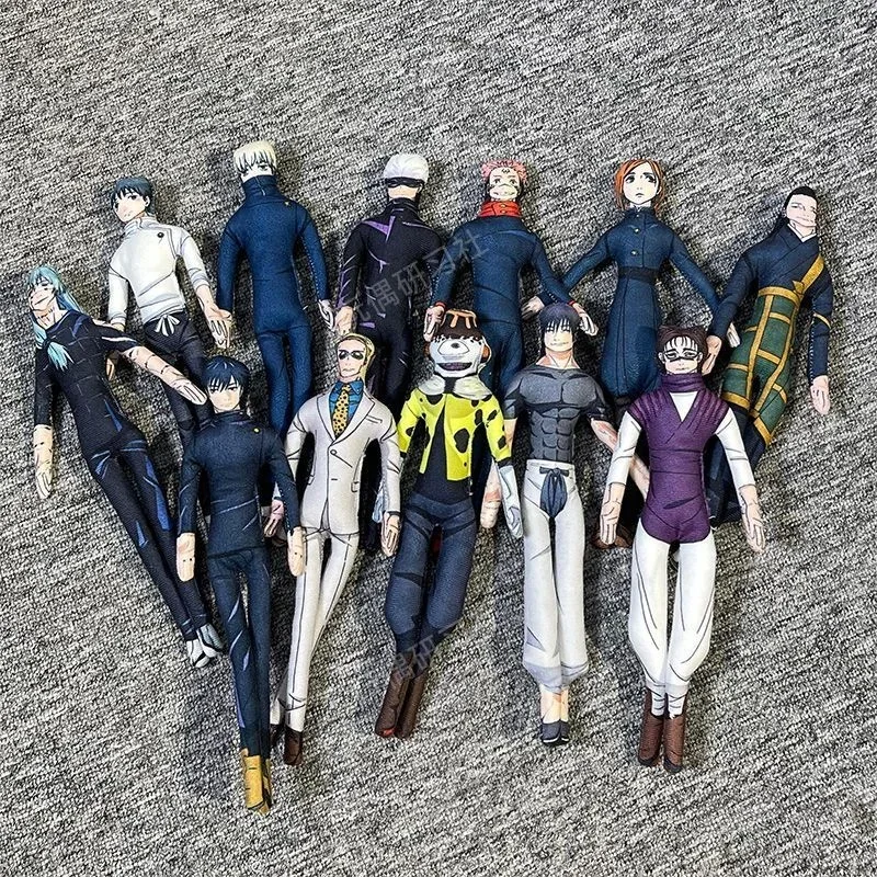 20Styles Jujutsu Kaisen Geto Okkotsu Nobara Bendable Long Plush Doll Set Poseable Stuffed Figure Home Shelf Decor Fans Gift