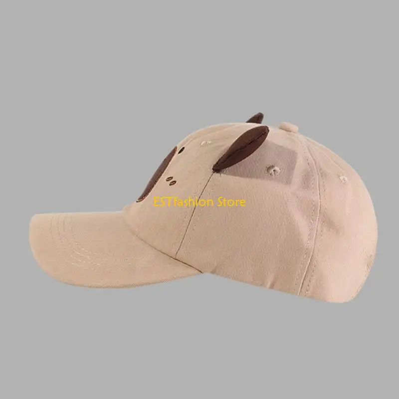 Y5GC الكرتون قبعة بيسبول مع آذان كابيبارا قبعات الشمس النشاط في الهواء الطلق قبعة طويلة الحواف قابل للتعديل منقار البط قبعات #2