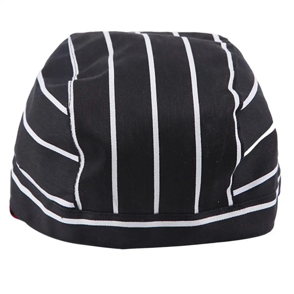 Fashion Skull Cap Adjustable Chef Cap Breathable Kitchen Headdress for Restaurant and Bakery