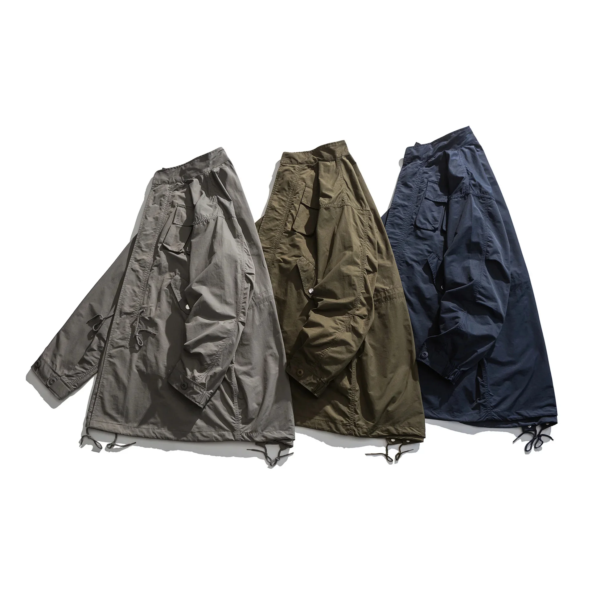 Windbreaker Cargo Jacket with Pocket Trench Coat Outdoor Trekking Travel Climbing Hiking Walking Camp Tooling Overalls Spring