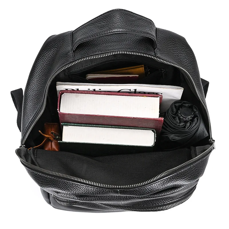 حقيبة ظهر جلدية كبيرة للرجال حقيبة كمبيوتر محمول فاخرة للرجال حقيبة ظهر مدرسية حقيبة ظهر للسفر حقيبة نهارية للرجال