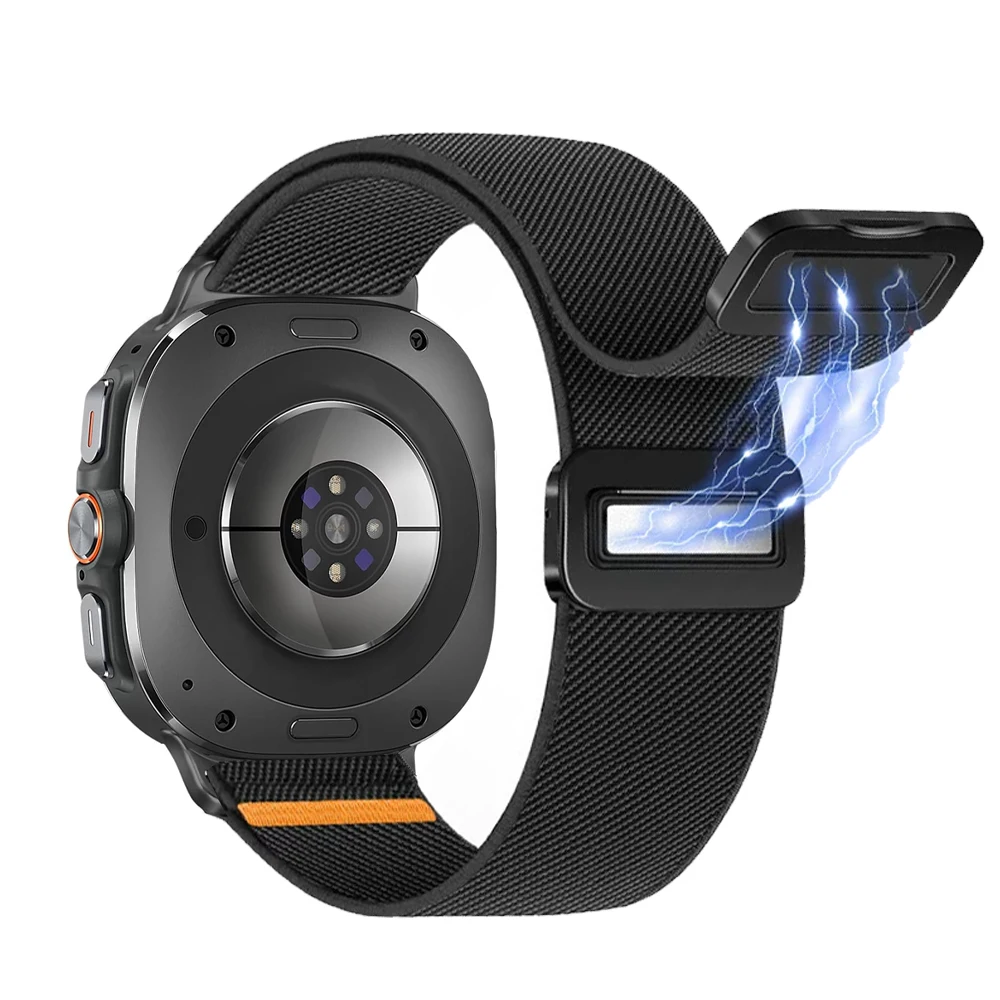 Magnetisches Schnallenarmband für Samsung Galaxy Watch Ultra 2025 47mm Nylon-Sportarmband Correa Galaxy Watch Ultra Armband