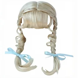 JD624  9-10inch 10-11inch 11-12inch Complex Double French Braids  Synthetic mohair BJD doll wigs   Blythes Doll accessories