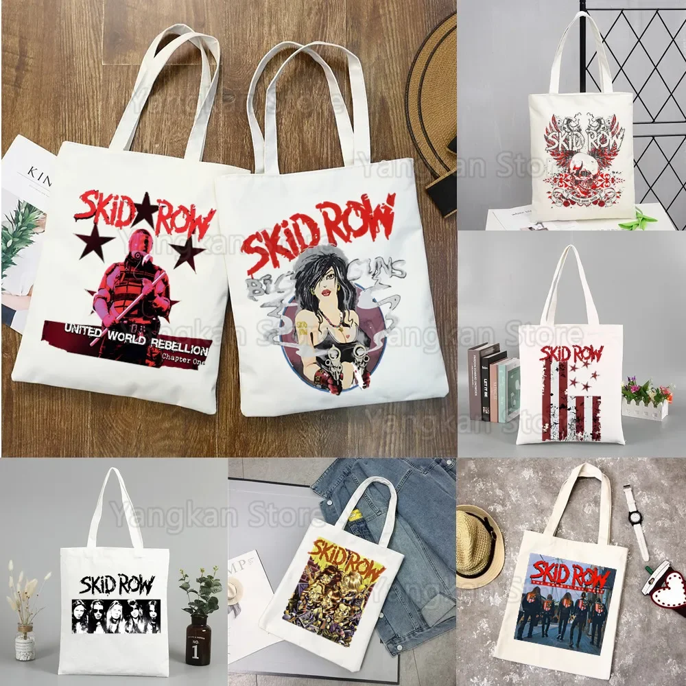 Skid Row Ulzzang Shopper Bag Print Canvas Tote Bag Handbags Women Bag Harajuku Shoulder Bags