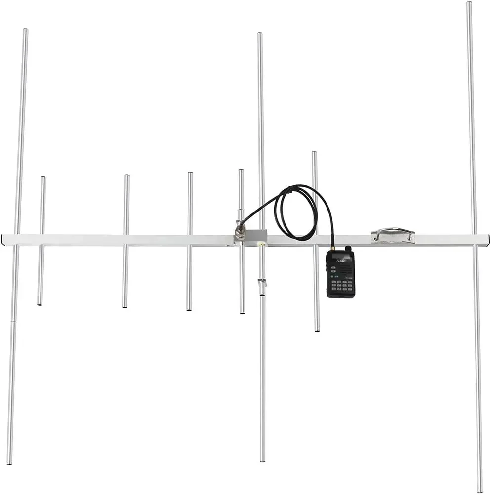 Imagem -04 - Antena de Radioaficionado Yagi de Doble Banda 2m 70cm Vhf Uhf Alta Ganancia Elementos Mástil de Base Vertical Gmrs para Repetidor Escáner ht Satélite