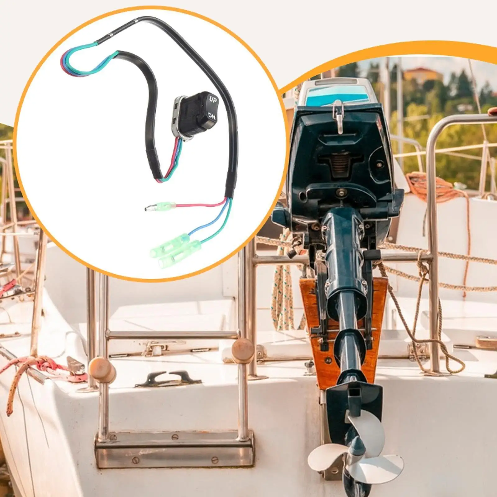 

Practical Outboard Trim Tilt Switch Durable Plastic Assembly for Yamaha 703-82563-31 Remote Engine Spare Accessory