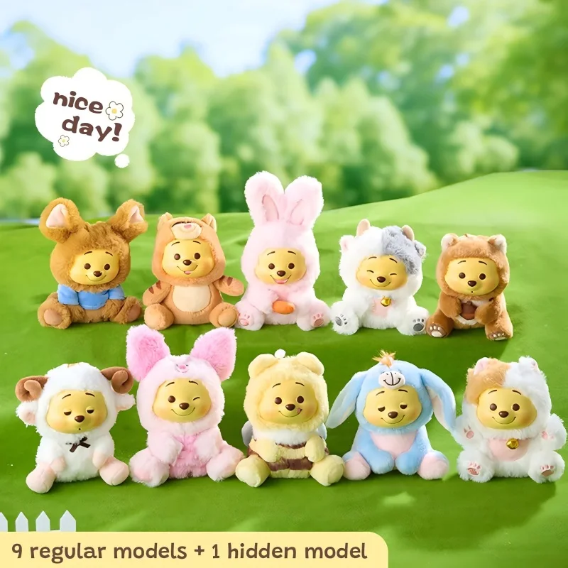 

Коллекционная фигурка Miniso Disney Winnie the Pooh Series Beach Vacation, виниловая плюшевая подвеска, модель, игрушка, декор для дома, подарок на праздник/день рождения, случайный выбор (одна коробка)