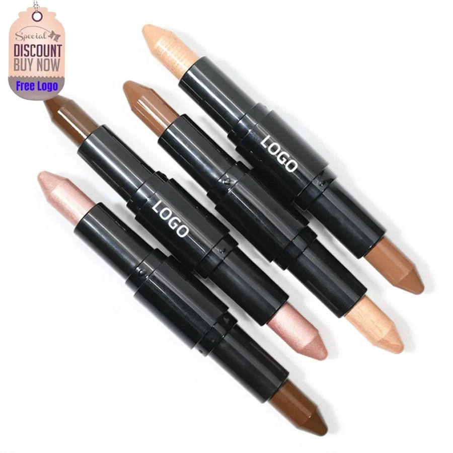 

Custom 2In1 Contour&Highlighter Stick Shiny Glitter High Pigmented Long-lasting Waterproof Brighten Face Illuminator Makeup Bulk
