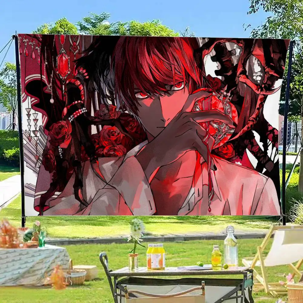 Japanese Manga Death Note Printed Large Flag Art Science Fiction Room Home Decor Banner