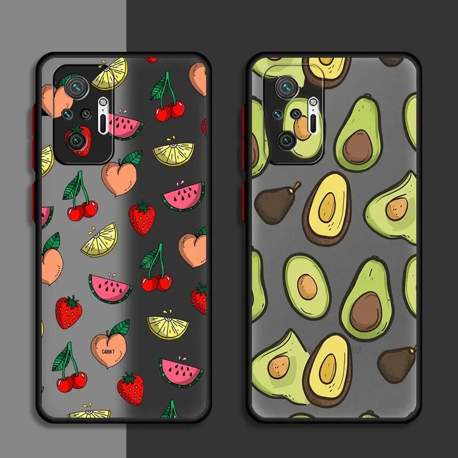 Fruit Lemon Cherry Phone case for Xiaomi Redmi 9 9A 9i 9C 9T 10 2022 10C 10A 12C 12 4G K40 Pro soft funda cases