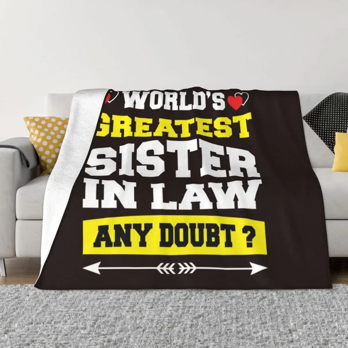 World's Greatest Sister In Law Essential T-Shirt Throw Blanket Warm Blanket Designer Blankets