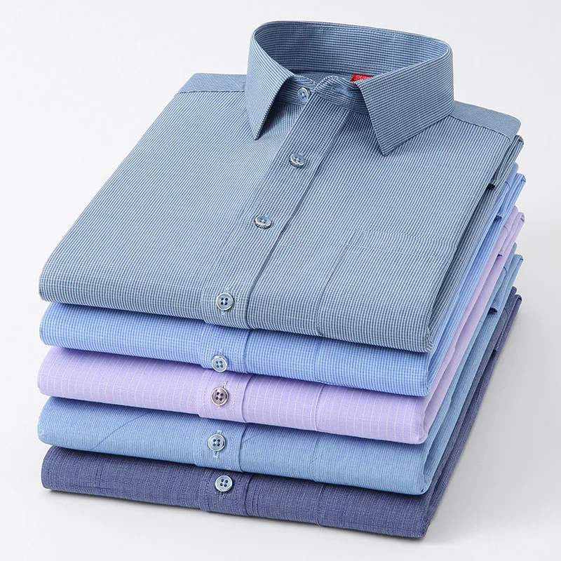 Plus size 7XL modal long sleeve shirts for man slim fit casual plain shirt soft single pocket print designer vintage clothes