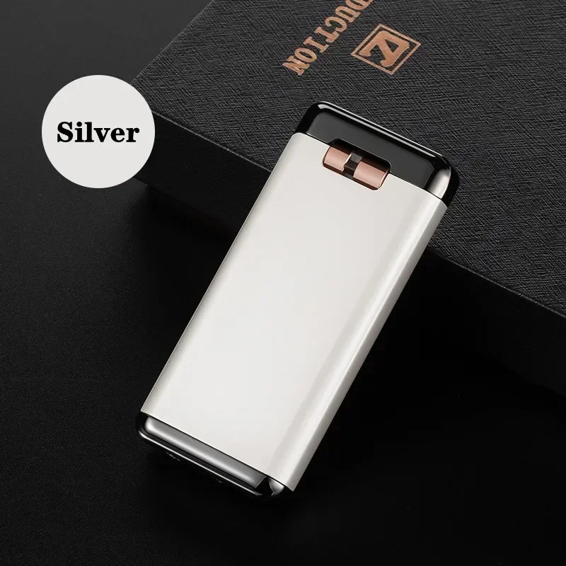 2025 Creative Touch Sensing Electric Butane Gas Lighter Outdoor Windproof Metal Turbo Jet Cycle Red Flame Torch Lighter Men Gift