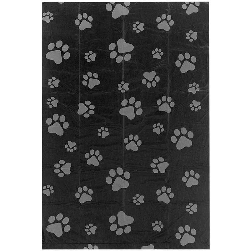 Disposable Pet Bags with Paw Prints, Poop Bags, Dog Waste Dispenser, 5Roll, 75Pcs dispensador bolsas caca perro