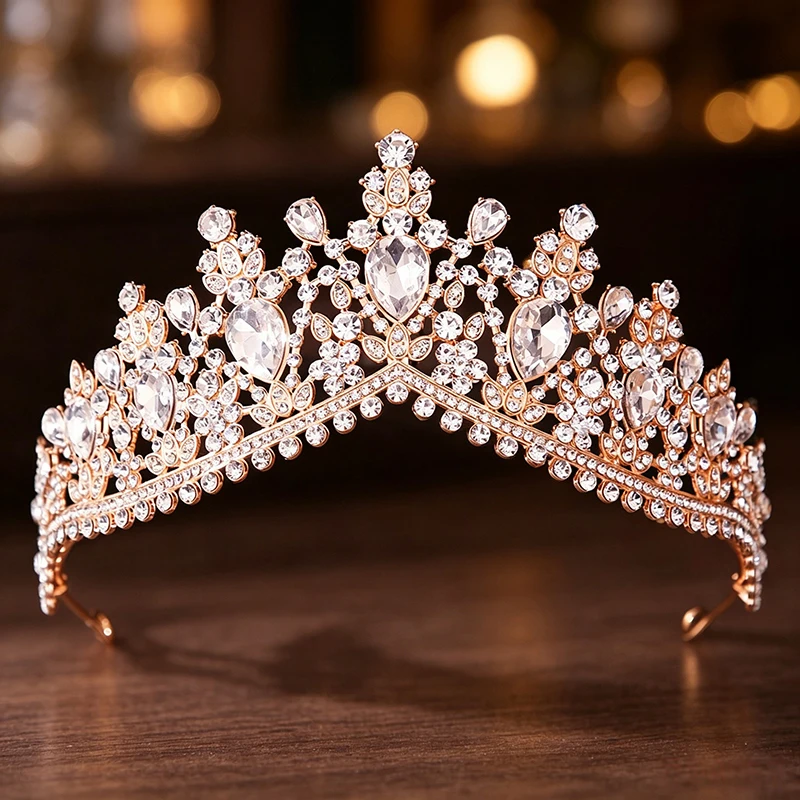 Multicolor Crystal Bridal Tiara Crown Rhinestone Princess Headband for Wedding Birthday Pageant & Prom Party Hair Accessories