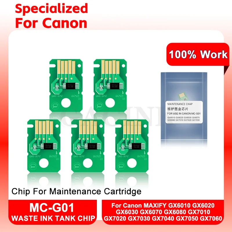 MC-G01 MC G01 Maintenance Box Chip MCG01 For Canon MAXIFY GX6010 GX7010 GX6020 GX7020 GX6030 GX7030 GX6040 Printer