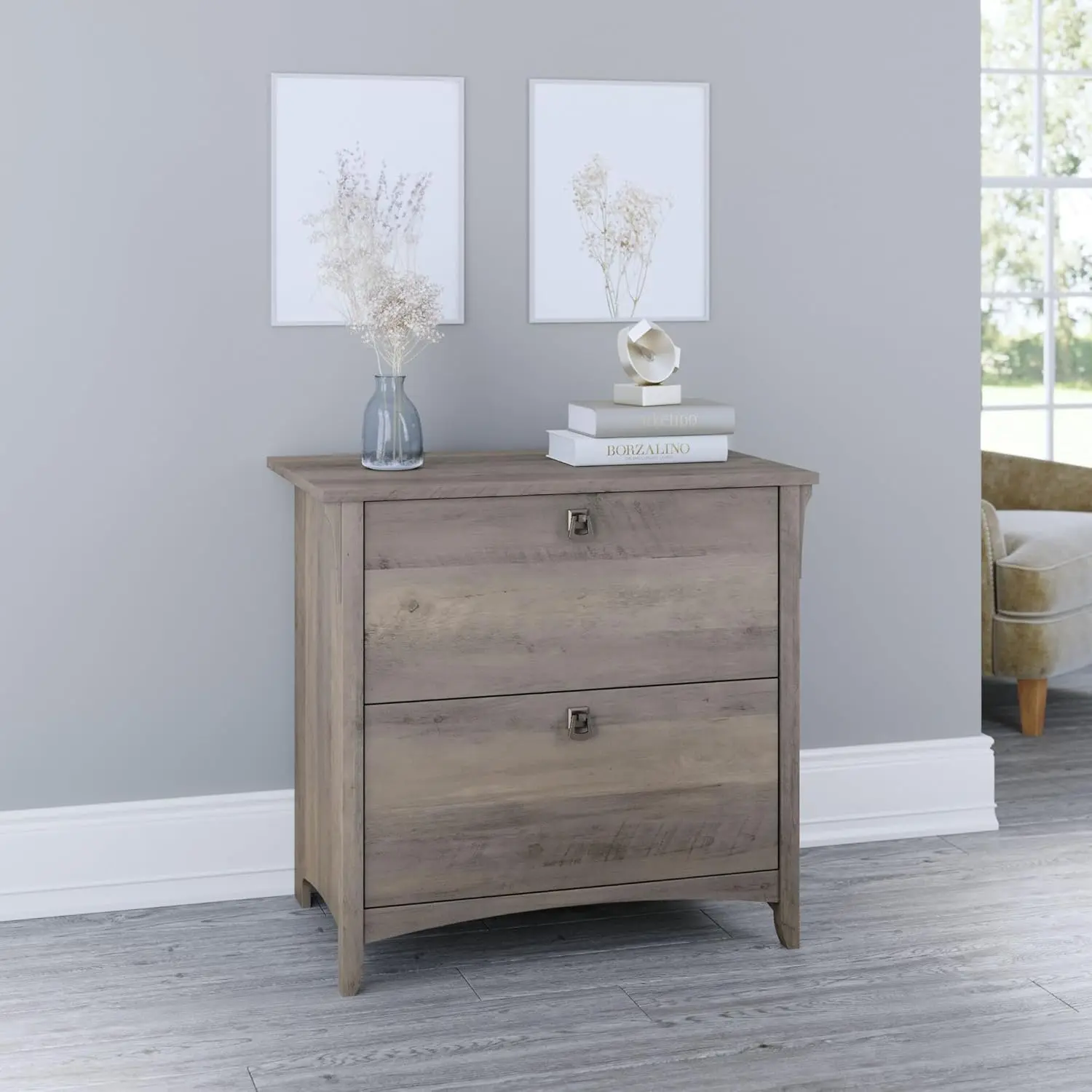 2 Drawer Lateral File Cabinet in Driftwood GrayColor	Driftwood Gray Recommended Uses For Product	Office Files & Folders