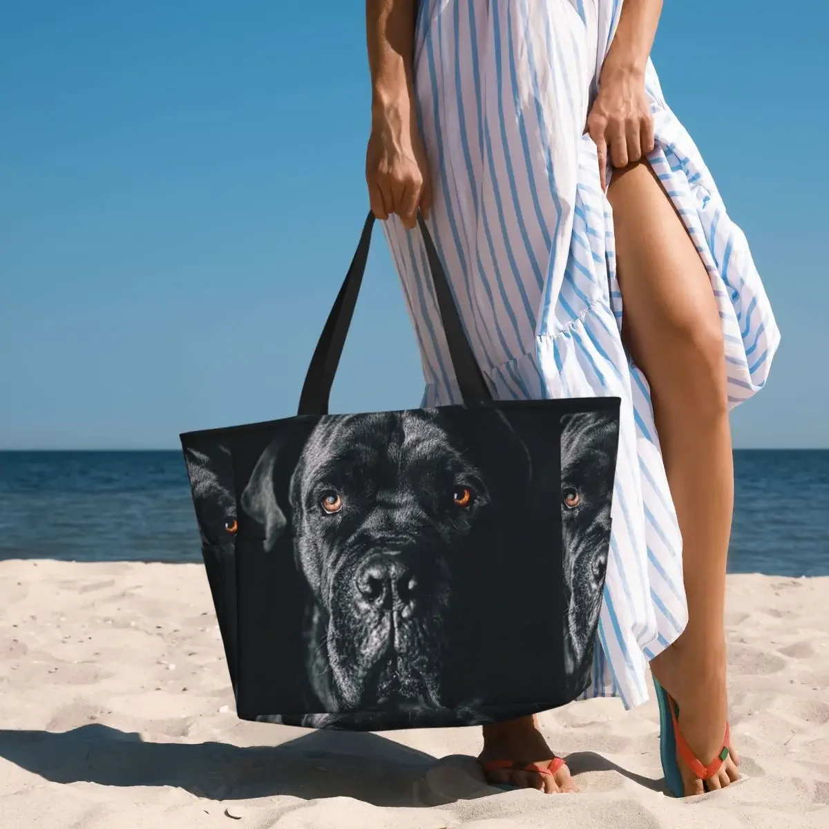 

The Art Of Dog Cane Corso - Italian Mastiff Beach Tote Bag Sport Gym Yoga Duffle Large Tote Bag Women Travel Bag Fitness bag