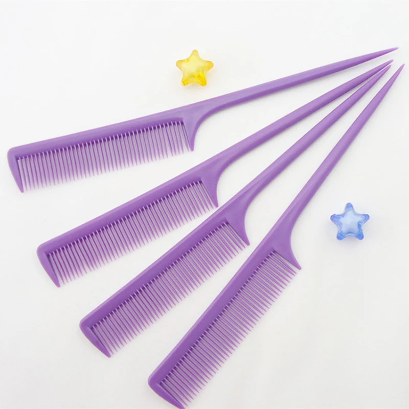 3ชิ้น/ล็อตเครื่องสำอางค์หางหวีผมหวีจัดแต่งทรงผมพลาสติกทนความร้อน Tail Comb สำหรับ Back Combing,ราก Teasing,เพิ่ม Volume