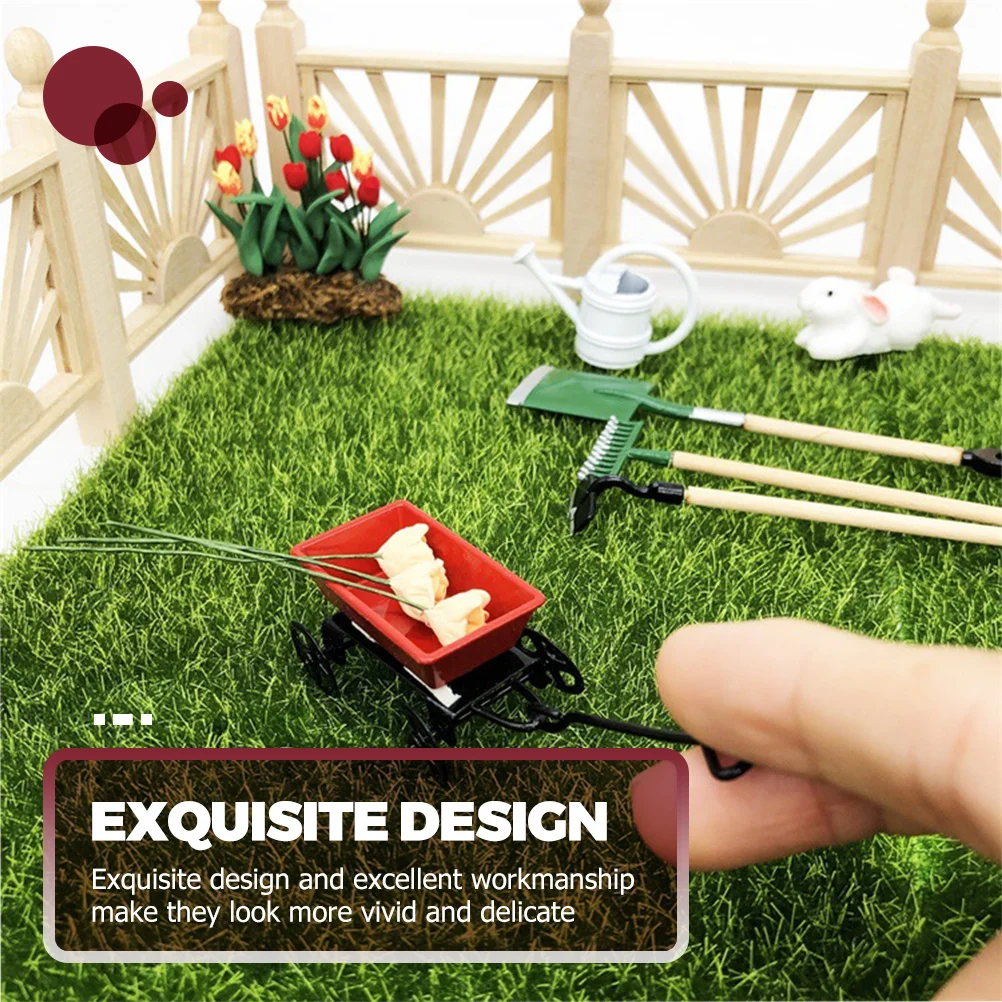 

1 set 1 Set Garden Decor Accessory For Mini Houses Micro Garden Scene Kids Mini House Gardening Tool Kit Small Planting Tools