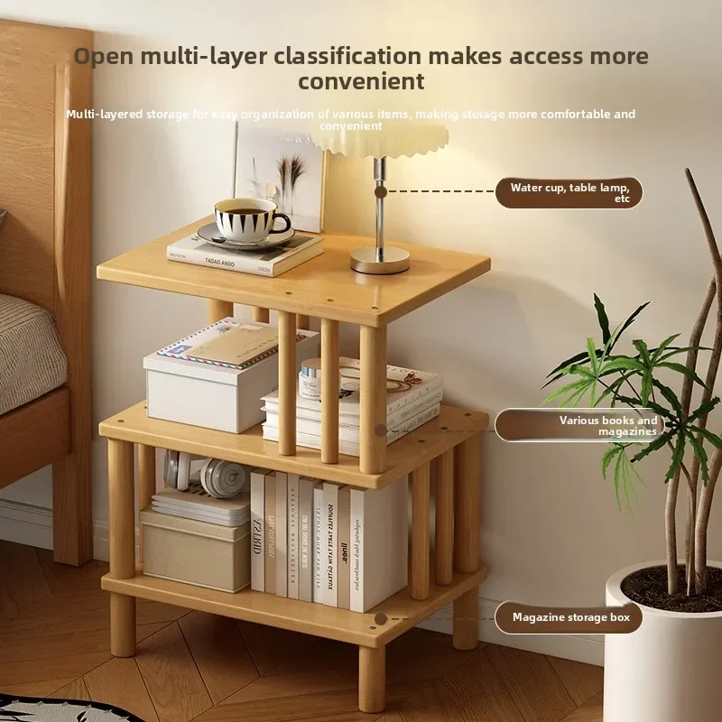 New model Multi-layer bedroom bedside table simple wind bedside bookshelf shelf living room sofa side small coffee table