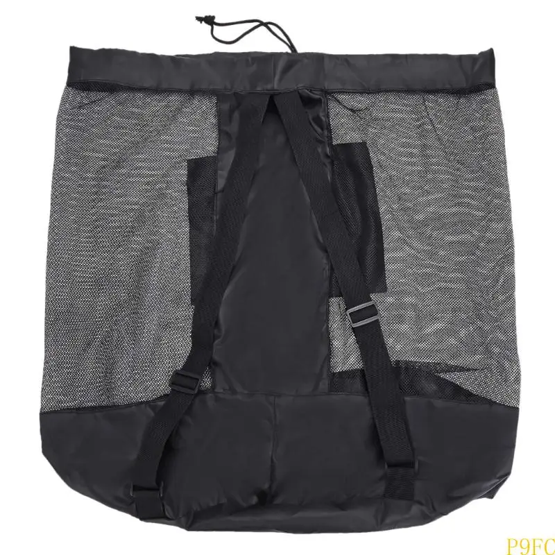 P9FC Lightweight Mesh Ball Bag Large Capacity Net Sports Ball Bag Easy to Carry