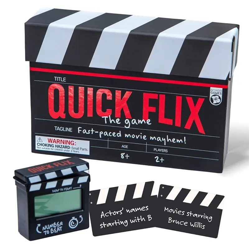 

MACH-Boxer Gifts Quick Flix Movie Trivia Game - Веселая семейная и вечериночная игра для любителей кино и киноманов