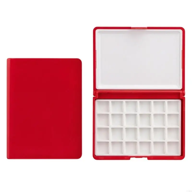 CORA Plastic Watercolor Palette 24 Wells Paint Container For Acrylic Watercolor Oil
