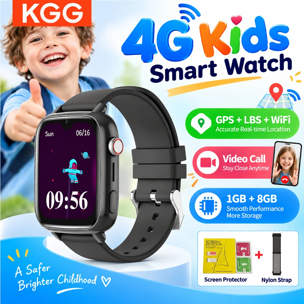 Kids Smart Watch 4G GPS WiFi Video Call SOS Child Smartwatch Camera Location Tracker APP Download Phone Watch Boys Girls Gift