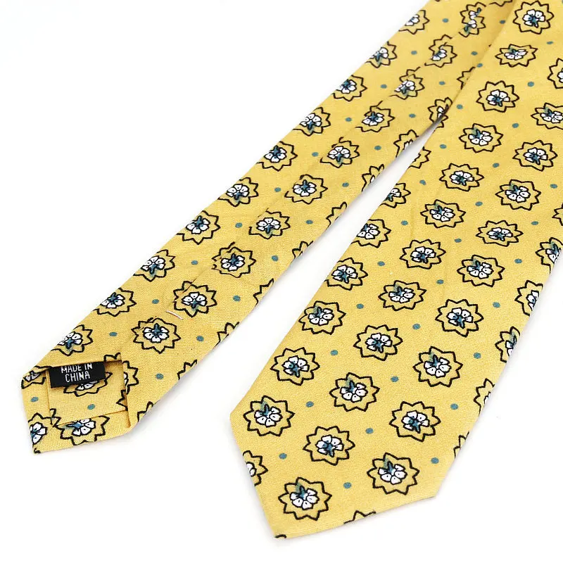 

Men's cotton printed tie, European and American fashion casual collar, groom and groomsman direct sales personality 6cm