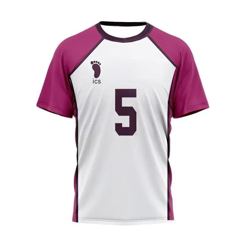 Men T-shirt Volleyball Team Uniform Training Clothes Summer Haikyuu Short Sleeve Tops Women Tshirt Casual 3D Printing Tops