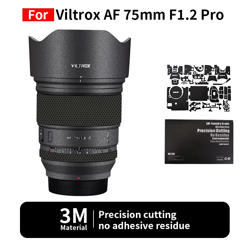 

Mebont для Viltrox 75 мм кожа Viltrox AF 75 мм F1.2 Pro наклейка для камеры защитная пленка полная защита без остатков
