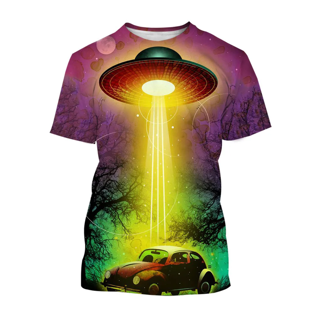 

Summer Fashion The Outer Space Picture T Shirts For Men Casual 3D Print Tees Hip Hop Personality Round Neck Short Sleeve Tops