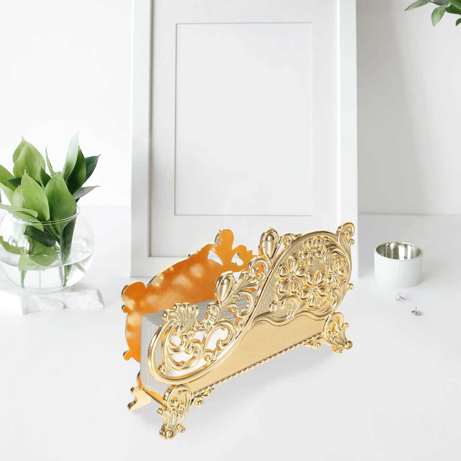 

European Style Napkin Holders For Paper Napkins Napkin Holder Golden St Smooth Edge Zinc Alloy Kitchen Accessories