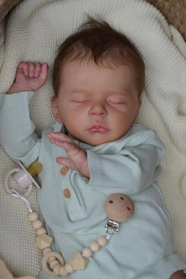 

Коллекционная художественная кукла NPK 19 дюймов: реалистичная кукла-реборн Джуд, спящая, с мягким телом, ручной работы, с 3D-кожей и видимыми венами