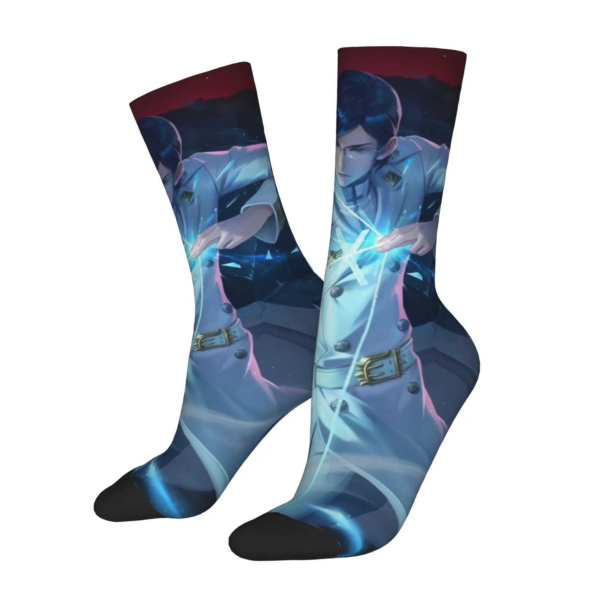 1 par de calcetines divertidos Bleach Uryu Ishida (2), calcetines con estampado de calidad vintage para hombre, calcetines novedosos para hombre
