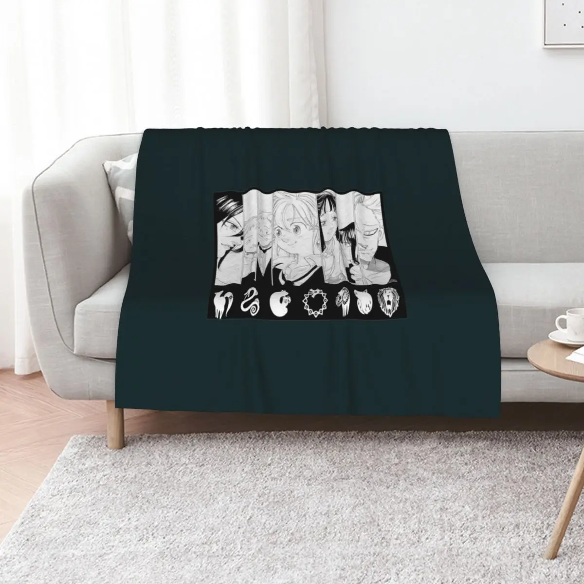 

the deadly seven sins Throw Blanket Sofa christmas gifts Shaggy Cute Blankets