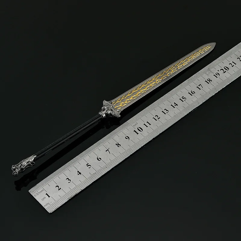 ดาบคุเท็น ของสะสมจากภาพยนตร์จีน ขนาด 22 ซม. ทำจากโลหะ ของตกแต่งโต๊ะทำงาน ของเล่นเด็กผู้ชาย