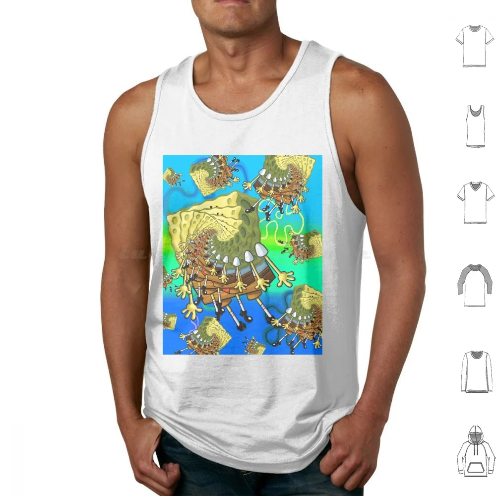 Psychedelic Tank Tops Vest Sleeveless Underwater Scenery Pop Art Abstract Art Optical Illusion Trippy Psychedelic