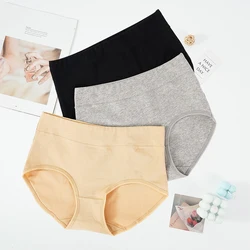 Sexy Panties Women Underwear Seamless Comfortable Underpants Mid Waist Solid Color Cotton Briefs Female Lingere