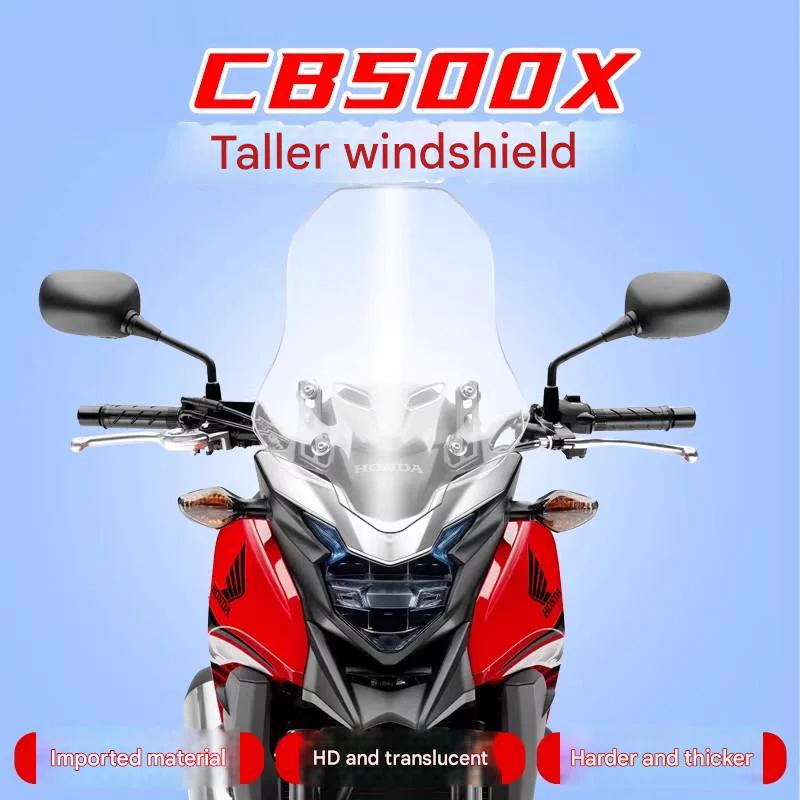For Honda CB500X Front Windshield Imported Glass Construction Long Service Life Reliability Motorcycle Accessory