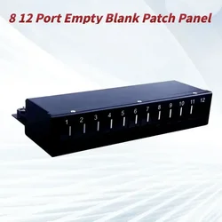 Empty Blank Patch Panel 8 12 Port Keystone Jack Sockets Desktop Wall Mount Distribution Frame For RJ 45 Cat 6a 7 UTP STP Modules