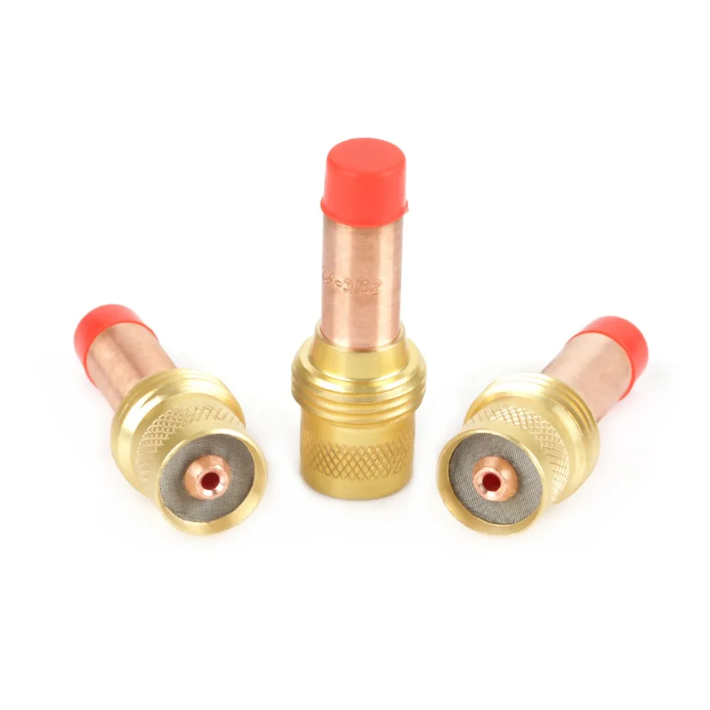 3pcs Copper Gas Lens Collet Body 2.4mm Diameter 45V26 TIG Welding Gas Lens Welding Torch Consumables For WP-17/18/26 Series