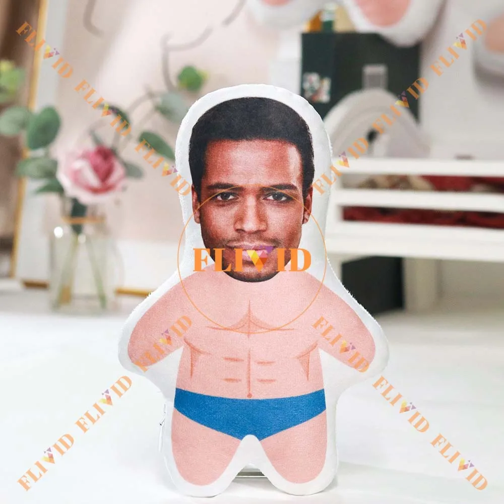 

Custom 3D Muscular Man Pillow,Personalized Bikini Girl Portrait Double Sided Printed Throw Pillow Cushion,Funny Home Decor Gift