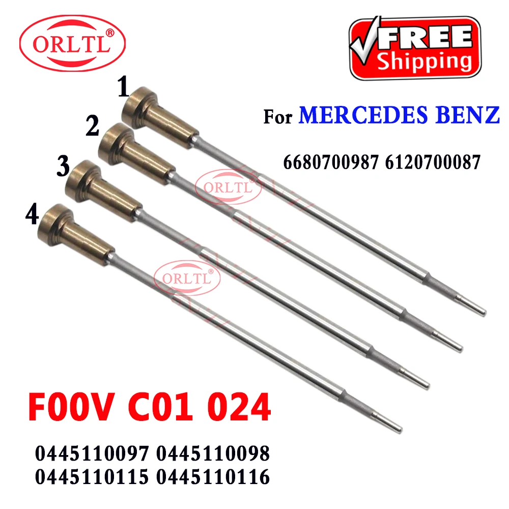 ORLTL 0445110097 0445110098 Diesel Injector F00VC01024 Valve F 00V C01 024 For MERCEDES BENZ 6680700987 0445110115 0445110116