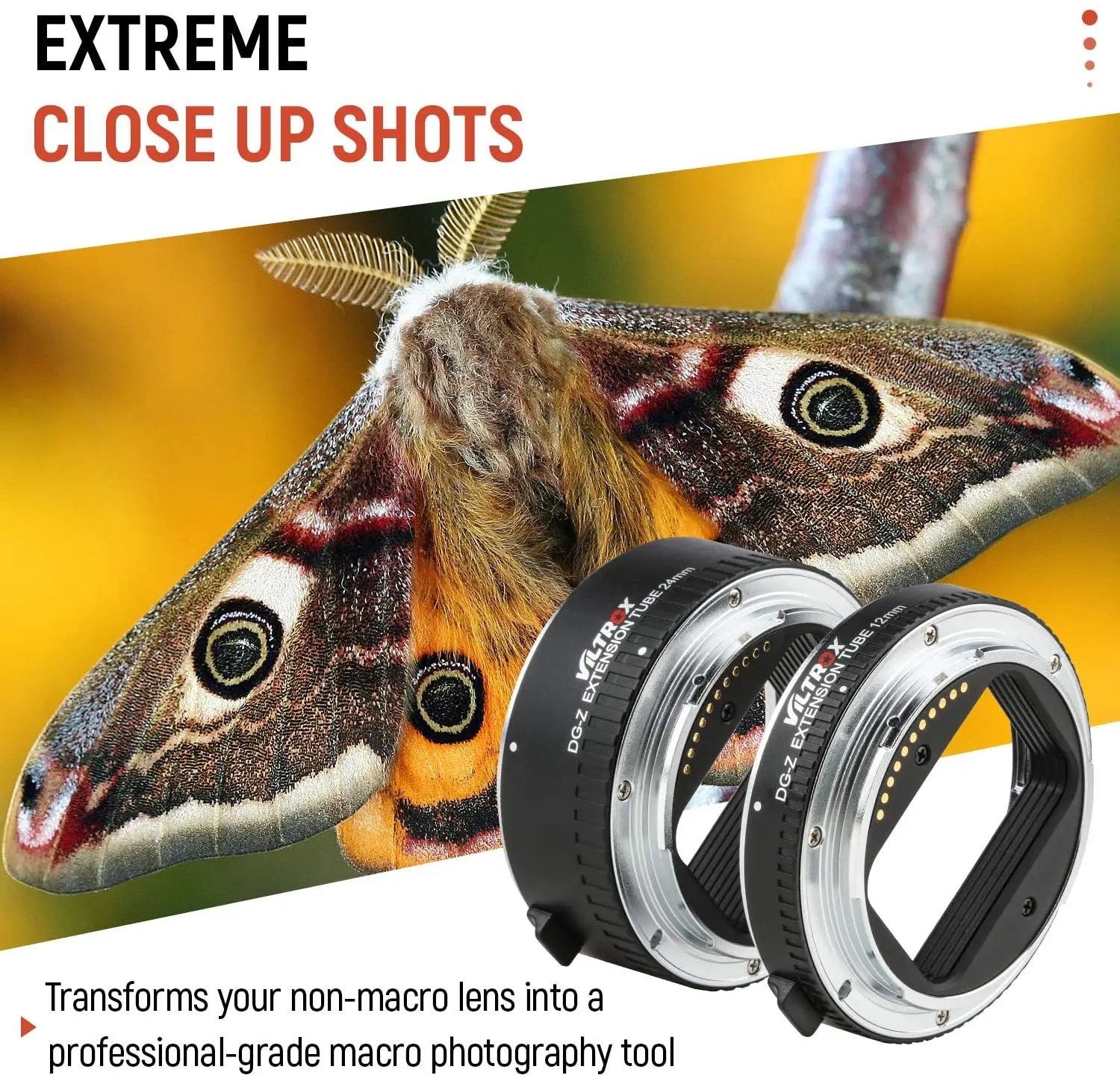 VILTROX DG-Z جبل معدني التركيز التلقائي AF ماكرو تمديد أنبوب حلقة مجموعة 12 مللي متر 24 مللي متر لنيكون Z6 Z7 Z50 Z جبل كاميرا بدون مرآة