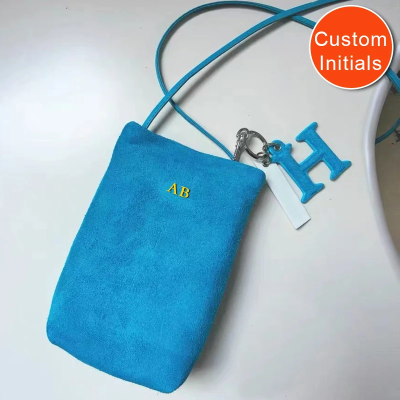 

Custom Initials Natural Cowhide Mini Bags For Women Luxury Designer Purse 2025 New In Alphabet Pendants Phone Shoulder Crossbody