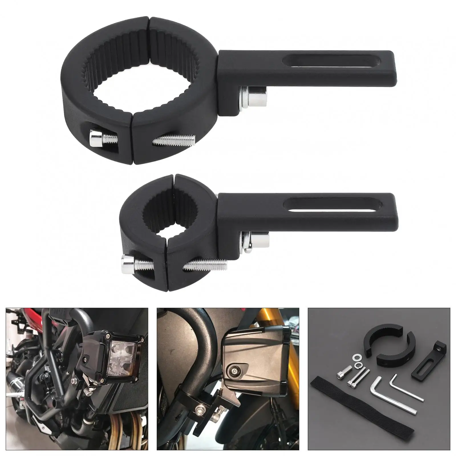 1Pc Aluminum Alloy Spotlight Mounting Bracket for Motorcycle Bicycle / Scooter Mountain Bike / ATV UTV, 20-60mm Light Bar Clamp